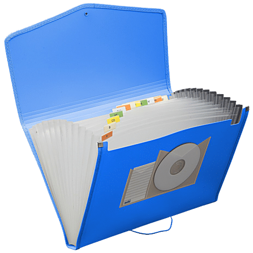 Buy Solo Expanding File - Platic, 12 Pockets, Blue, A4, 240 mm x 330 mm ...