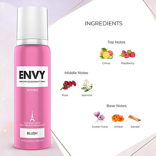 Envy Blush Perfume Deodorant Spray - Long-Lasting, For Women, 120 ml  