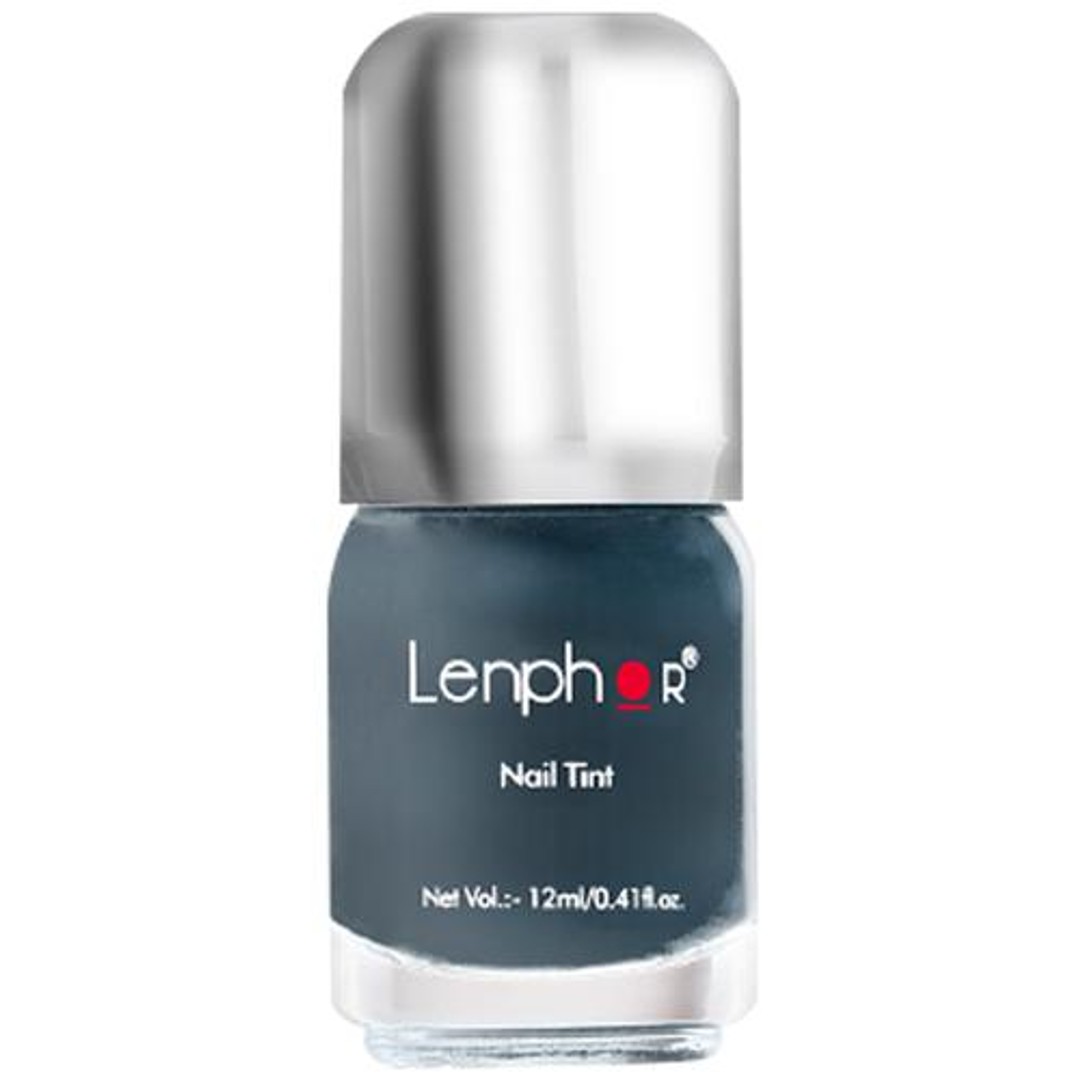 Lenphor Nail Tint - Long-Lasting, Gel Finish, Paraben Free, 12 ml Devils Grey 17