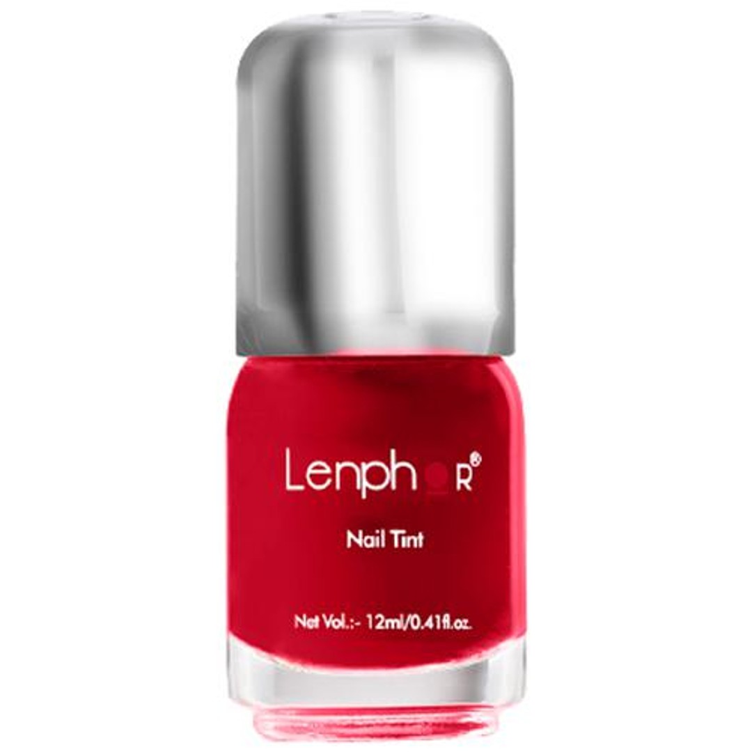 Lenphor Nail Tint - Long-Lasting, Gel Finish, Paraben Free, 12 ml Blood Stain 29