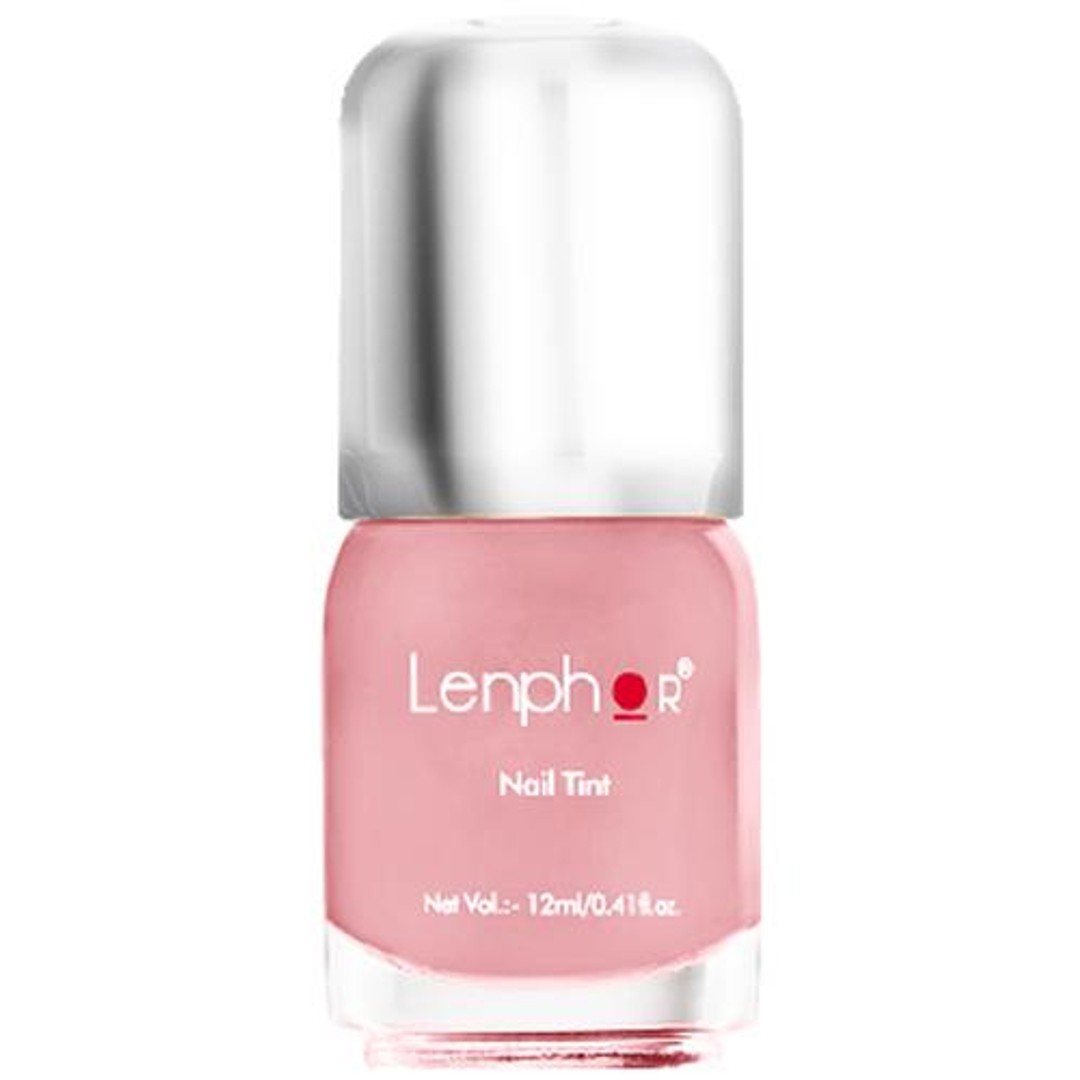 Lenphor Nail Tint - Long-Lasting, Gel Finish, Paraben Free, 12 ml Creme Caramel 45