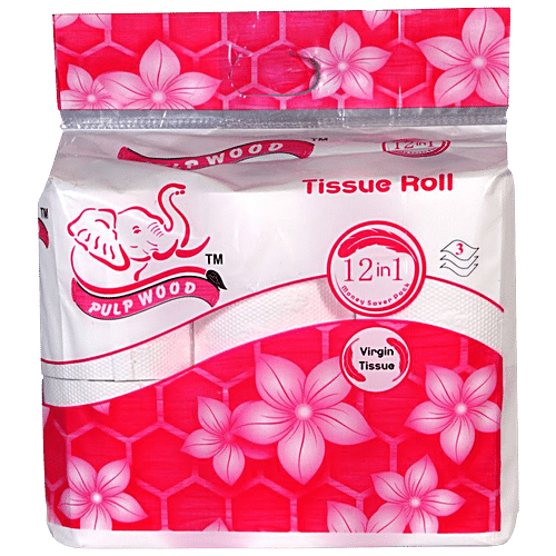 Buy Pulp Wood Virgin Tissue/Toilet Roll - Soft, Skin-Friendly, Super ...