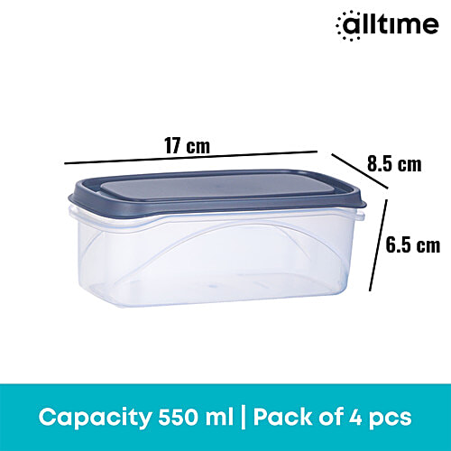 Buy All Time Plastic Frostee Containers With Lid - Blue, Food Grade ...