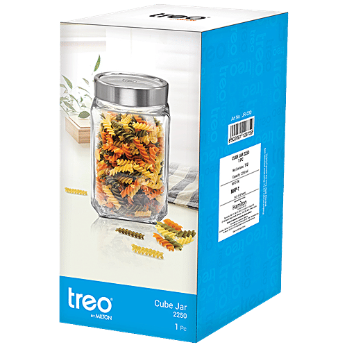 Buy Treo Cube Storage Glass Jar/Container - For Home & Kitchen ...