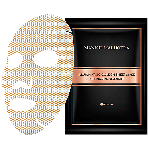 Buy MyGlamm Manish Malhotra Illuminating Golden Sheet Mask - With ...