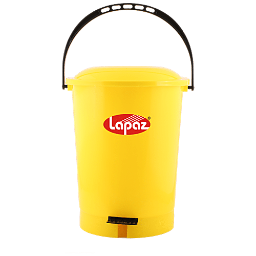 Buy Lapaz Pedal Dustbin - Yellow, High Quality Plastic, Sturdy, Durable ...