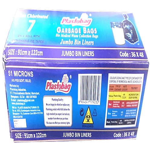 Buy Plastobag Garbage Bags Microns Jumbo Online At Best Price Of