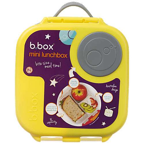 Buy BBOX Mini Lunch Box - Lemon Sherbet Yellow Grey, Silicone, Leak ...