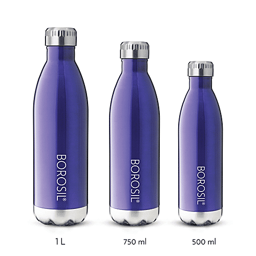 Buy Borosil Hydra Bolt Trans Stainless Steel Flask/Water Bottle ...