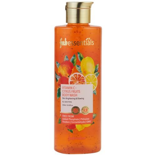 Fabessentials Vitamin C Citrus Fruits Body Wash - Skin Brightening, For All Skin Types, 250 ml  