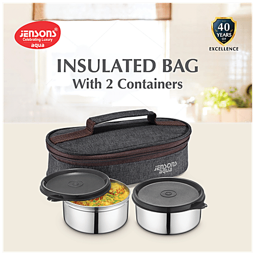 Buy Jensons Aqua Lunch Box With Bag Leakproof Airtight Khadi Dark