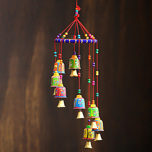 eCraftIndia Handcrafted Decorative Wall/Door/Window Hanging Bells/Wind Chimes, 1 pc  