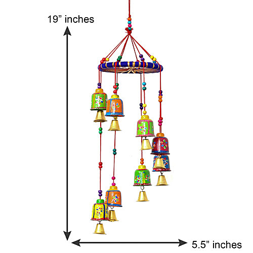 eCraftIndia Handcrafted Decorative Wall/Door/Window Hanging Bells/Wind Chimes, 1 pc  