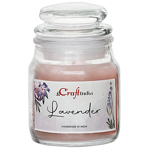 eCraftIndia Vanilla Scented Glass Candle, 2 pcs