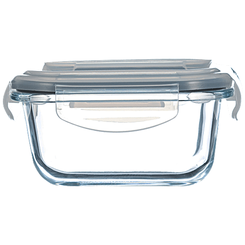 Sanjeev Kapoor Boston Lunch Box - Square, Transparent, Plain, Leak 