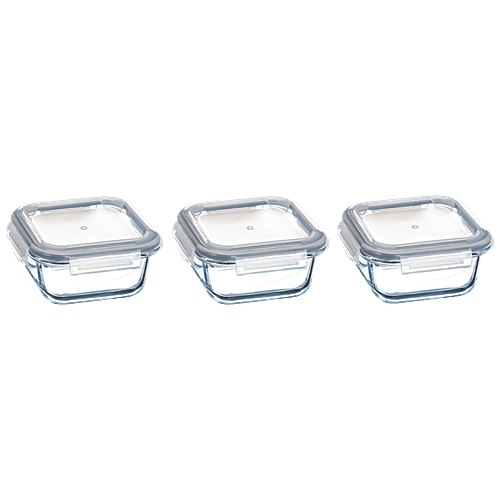 Sanjeev Kapoor Boston Lunch Box - Square, Transparent, Plain, Leak ...