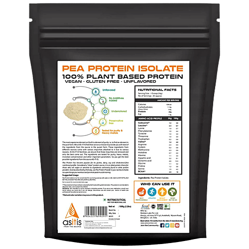 Buy As It Is Nutrition Pea Protein Isolate 100 Plant Based Vegan Gluten Free Unflavoured 4184