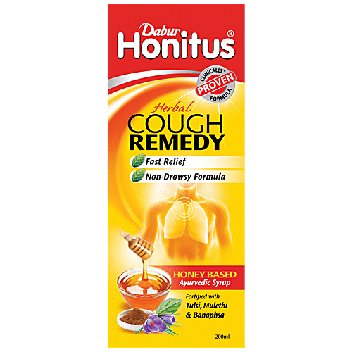 Buy Dabur Honitus Cough Remedy - With Tulsi, Mulethi & Banaphsa, Honey ...