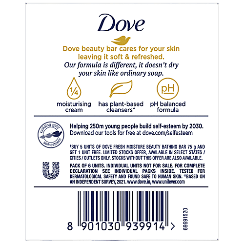 Buy Dove Fresh Moisture Beauty Bathing Bar Cucumber And Green Tea Scent