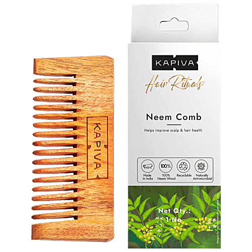 Buy Kapiva Neem Comb - Improves Hair Growth, Dandruff Control Online at ...