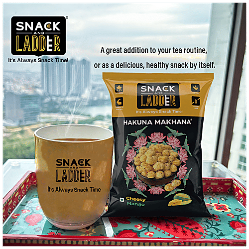 Buy Snack And Ladder Hakuna Makhana Cheesy Mango Roasted Gluten