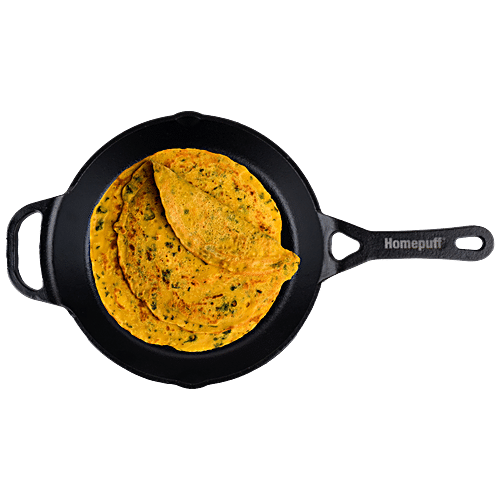 Buy Household Non-stick Frying Pan, Cast Iron Omelette Pan, 4 Grid Design,  Even Heating, Used in Induction Cooker, Electric Ceramic Heaters, 10 Inches  Online at desertcartINDIA