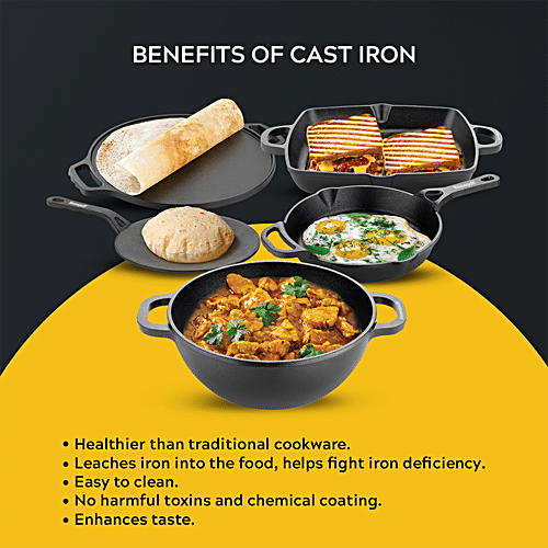 The Health and Tasty Benefits of Using Cast Iron Tawa for Roti or Dosa, by  Healthy life at MACclite