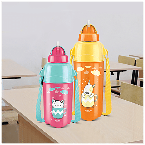 Buy Milton Kool Trendy Plastic Insulated Water Bottle With Straw - For ...