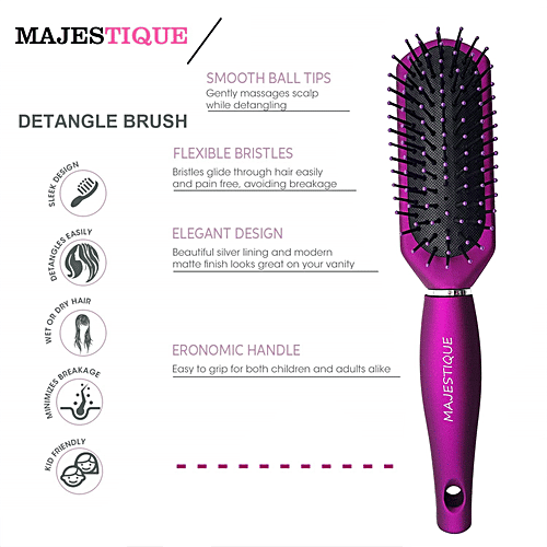 Buy MAJESTIQUE Styling Hair Brush - Purple Series, For Shaping ...