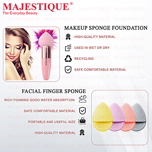 Buy MAJESTIQUE Facial Cleansing/Makeup Sponge With Pointed Tip