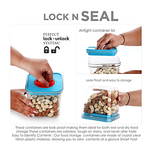 Buy 1 Litre Lock and & N Lock Plastic Food Box Airtight Watertight