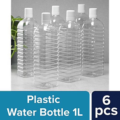 Clear Plastic Bottles - 1 Liter Round Bottle