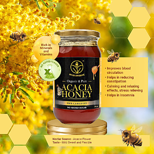 Buy SHIVA ORGANIC Acacia Honey - 100% Natural, Healthy, Pure, No Added ...