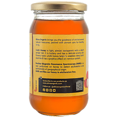 Buy SHIVA ORGANIC Litchi Honey - 100% Natural, Healthy & Pure, No Added ...