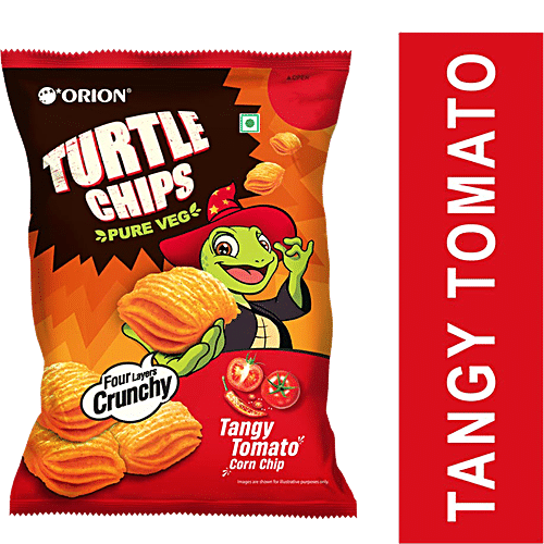 Buy Orion Turtle Chips Tangy Tomato Corn Chip - 100% Veg Party Snack ...