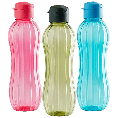 Buy Polyset Flame PET Plastic Bottle - Blue, Green & Pink Colours ...