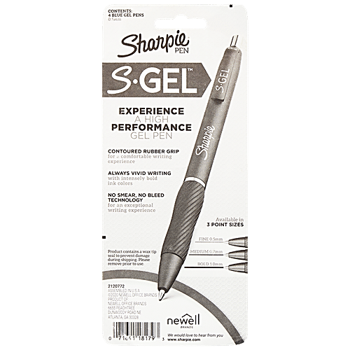 Buy Sharpie S.Gel Pen - Blue, Fine Tip 0.5 mm, Comfortable Grip Online ...