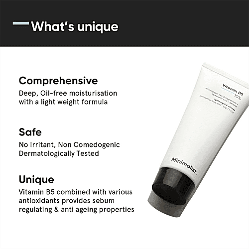 Buy Minimalist Vitamin B5 10% Moisturizer - With Zinc, Copper ...