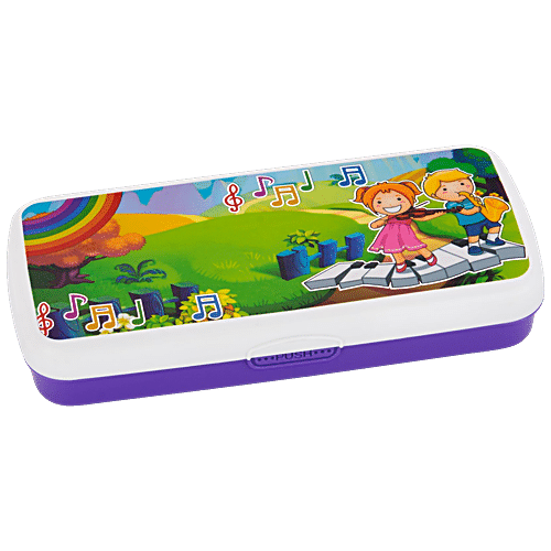 Buy HAZEL Perfect Plastic Pencil Box - Durable, Lightweight, Purple ...