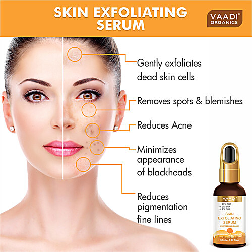 Buy VAADI HERBALS Skin Exfoliating Serum With 20% AHA & 2% BHA & 2% PHA ...