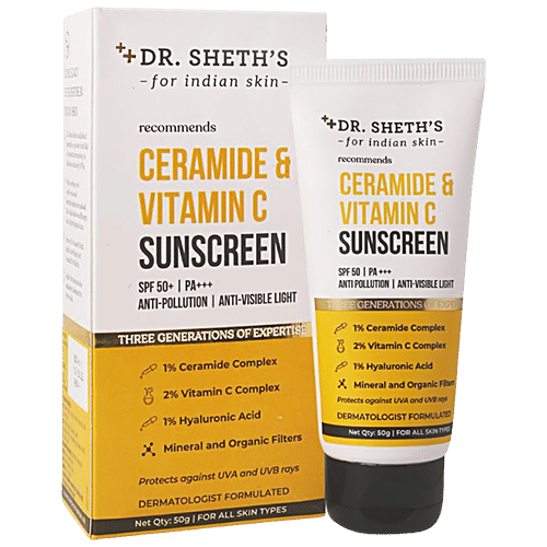 Buy Dr Sheths Ceramide And Vitamin C Sunscreen Spf 50 Pa Anti