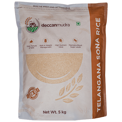 Buy Deccanmudra Low GI Single Polish Rice - Telangana Sona Online at ...