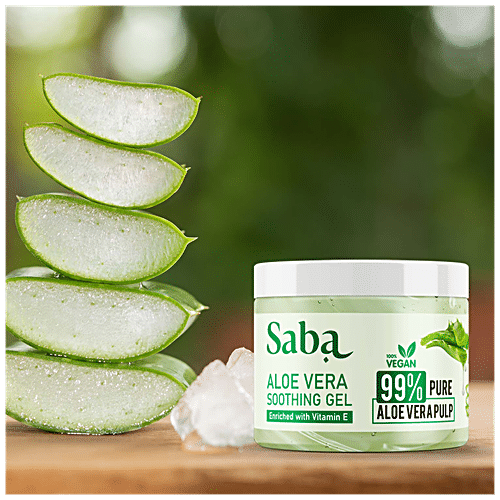 Buy Saba Aloe Vera Soothing Gel Vitamin E For Acne Scars Glowing And Radiant Skin Hair 6868