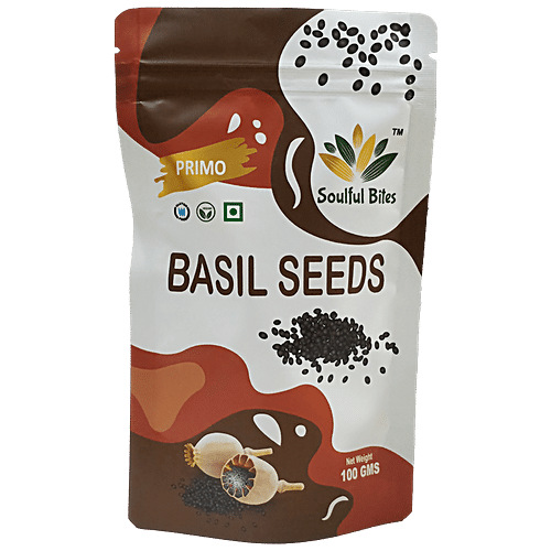 Soulful Bites Basil Seeds Plain Primo 100 g