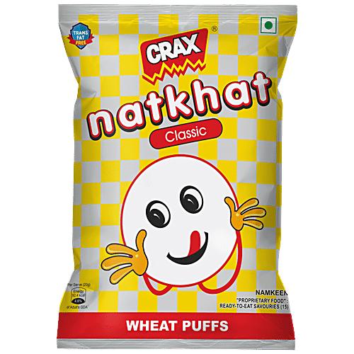 Buy Crax Natkhat Classic Wheat Puffs Namkeen - Ready To Eat Savouries ...