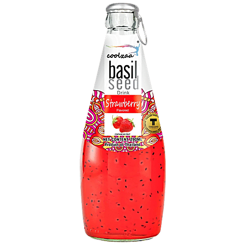 Coolzaa Strawberry Basil Seed Drink 290 ml