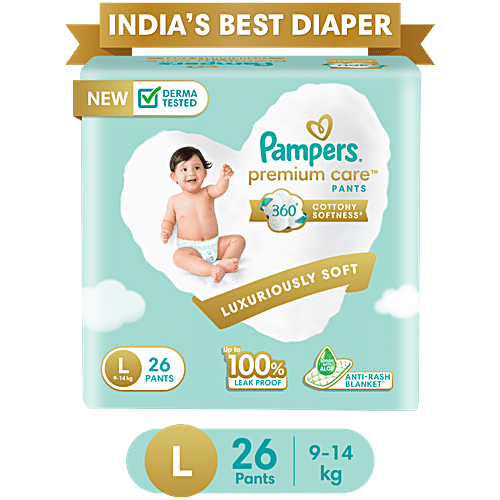 Buy Pampers Premium Care Diaper Pants Large Size 9 14 Kg Online At Best Price Of Rs 7192