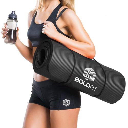 Buy Boldfit Unisex Yoga Mat With Carrying Strap - 10 mm, Anti Slip, Black  Online at Best Price of Rs 899 - bigbasket