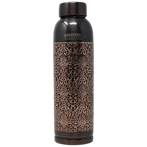 Buy Mr. Copper King Antique Engraved Pure Copper Premium Water Bottle ...