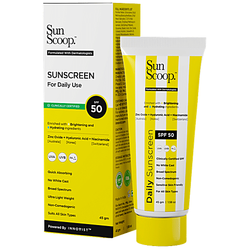 Buy Sunscoop Sunscreen - Spf 50 Pa+++, Uva, Uvb Online At Best Price Of 